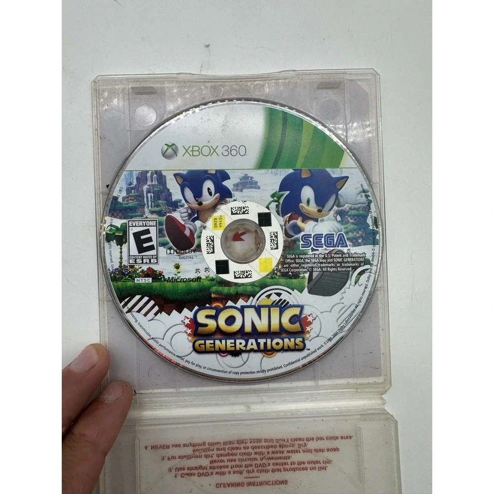 Sonic Generations SEGA Xbox 360 Game Disc Only Rated E Everyone